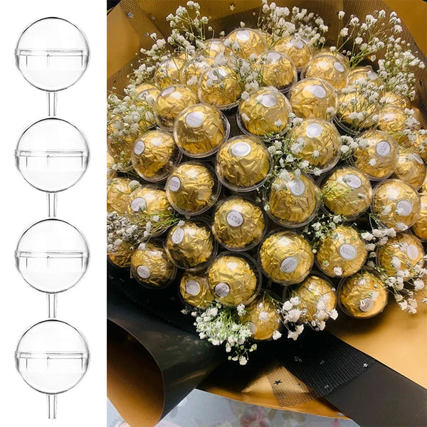 5/10pcs Clear Chocolate Box Truffle Liner Flower Candy Packaging Box Bouquet Chocolate Ball Holder Case Valentines Day Gift Box