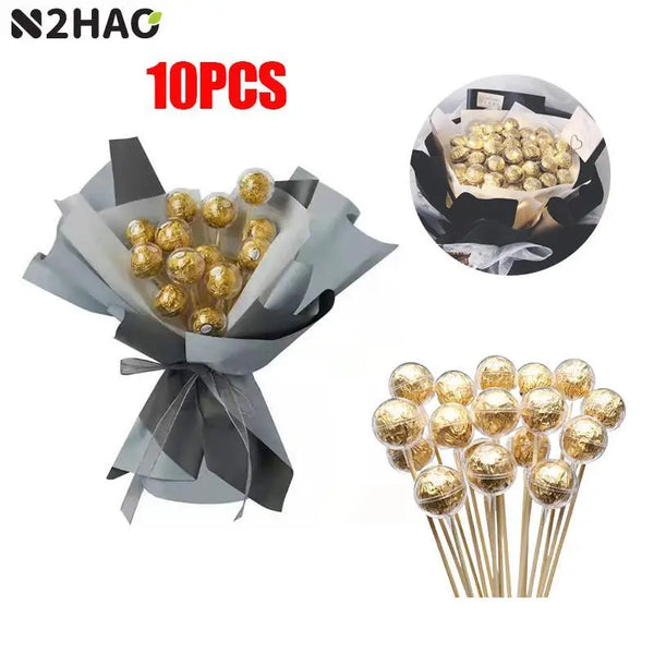 10PCS Chocolate Ball Holder Case Chocolate Truffle Chocolate Wrappers Candy Packaging Holder DIY Fixed Base For Valentines Day